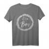 Gender Reveal Announcement Item Flower Design It's a Boy T-Shirt – Perfekt für Baby Geschlecht Enthüllung und Party Zubehör