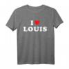 Ich liebe Louis T-Shirt - Personalisiertes Herz-Design Geschenk für Louis, Geburtstag, Namenstag oder Neugeborenes