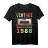 1986 Geschenk T-Shirt - Retro Vintage Geburtstag, Cooles Jahrgangs-Shirt für alle, die 1986 geboren sind