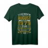 Geburtstagsgeschenk zum HapOwl - Vintage T-Shirt Jahrgang 1979 August mit lustigem Spruch für Sie & Ihn