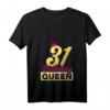 Damen 31. Geburtstag Geschenk Jahrgang 1992 - Birthday Queen Krone T-Shirt mit V-Ausschnitt für Frauen & Geburtstagsfeiern