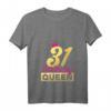 Damen 31. Geburtstag Geschenk Jahrgang 1992 - Birthday Queen Krone T-Shirt mit V-Ausschnitt für Frauen & Geburtstagsfeiern