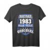 Baujahr 1983 Geschenk Geburtstag Shirt Jahrgang 83 – Vintage Retro T-Shirt für runden Geburtstag, Vater, Mutter, Bruder, Opa