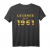 Geburtstag Jahrgang 1961 T-Shirt – Legende seit 1961, Witziges Geschenk zum 60. Geburtstag für Damen und Herren