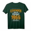 Legenden Sind Im Februar 1966 Geboren - Vintage Geburtstags T-Shirt für Damen und Herren, Perfekt für Jubilare & Geburtstagsfeiern