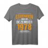 Legenden Sind Im Dezember 1978 Geboren - Vintage Geburtstags T-Shirt für Männer und Frauen, Geschenkidee zum 1978er Geburtstag