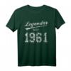 62. Geburtstag Geschenk Jahrgang 1961 - Legendär seit 1961 Vintage Retro T-Shirt für Männer & Frauen