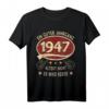 76. Geburtstag 1947 - Lustiges Retro T-Shirt für Männer, Jahrgang 1947 Geschenk, Humorvolles Geburtstagsoutfit & Überraschungsidee