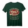 76. Geburtstag 1947 - Lustiges Retro T-Shirt für Männer, Jahrgang 1947 Geschenk, Humorvolles Geburtstagsoutfit & Überraschungsidee