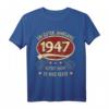 76. Geburtstag 1947 - Lustiges Retro T-Shirt für Männer, Jahrgang 1947 Geschenk, Humorvolles Geburtstagsoutfit & Überraschungsidee