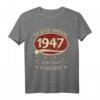 76. Geburtstag 1947 - Lustiges Retro T-Shirt für Männer, Jahrgang 1947 Geschenk, Humorvolles Geburtstagsoutfit & Überraschungsidee