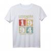Legendär Seit 1994 Geburtstag T-Shirt – Vintage Design für echte Legenden, Geschenk für 1994 Geborene Männer und Frauen