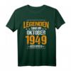 Legenden Sind Im Oktober 1949 Geboren T-Shirt - Originelles Vintage Geburtstagsgeschenk für Männer und Frauen