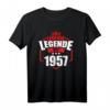 Herren LEBENDE LEGENDE SEIT 1957 Geburtstag Geschenk T-Shirt - Lustiges Retro Jahrgangs-Shirt für Männer und Frauen