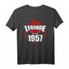 Herren LEBENDE LEGENDE SEIT 1957 Geburtstag Geschenk T-Shirt - Lustiges Retro Jahrgangs-Shirt für Männer und Frauen