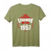 Herren LEBENDE LEGENDE SEIT 1957 Geburtstag Geschenk T-Shirt - Lustiges Retro Jahrgangs-Shirt für Männer und Frauen