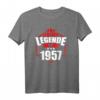 Herren LEBENDE LEGENDE SEIT 1957 Geburtstag Geschenk T-Shirt - Lustiges Retro Jahrgangs-Shirt für Männer und Frauen