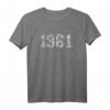 1961 Geburtstag 62 Jahre Vintage Jahrgang 61 T-Shirt – Perfekt als Geschenk und Dekoration zum 62. Geburtstag für Herren und Damen