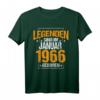 Legenden Sind Im Januar 1966 Geboren Geburtstag Jahrgang T-Shirt - Witziges Vintage Geschenk für Damen und Herren zum Geburtstag 1966