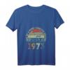 Damen & Herren 48. Geburtstag Geschenk - Jahrgang Awesome Since Juli 1973 T-Shirt mit V-Ausschnitt, Vintage Geburtstagspost für Männer & Frauen