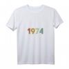 Damen Retro Jahrgang 1974 Vintage T-Shirt – Perfektes 47. Geburtstag Geschenk mit V-Ausschnitt