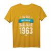 Deko Geburtstag Mann Frau – Besonderer Jahrgang 1963 T-Shirt mit Karte, Torte und Tischdeko für eine lustige Geburtstagsüberraschung