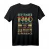 Geschenk zum HapOwl Jahrgang 1980 September - Vintage-Lustiges T-Shirt für Männer und Frauen als Geschenkidee