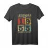 Legendär Seit 1955 Vintage T-Shirt zum 66. Geburtstag - Perfektes Geschenk für Jahrgang 1955, Männer und Frauen