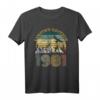 HapOwl T-Shirt für Männer & Frauen - Retro Vintage Design zum 40. Jubiläum, Party Outfit & Geschenkidee für 1981 Geborene