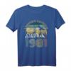 HapOwl T-Shirt für Männer & Frauen - Retro Vintage Design zum 40. Jubiläum, Party Outfit & Geschenkidee für 1981 Geborene