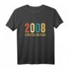 Geburtstagsgeschenk Frau & Mann Jahrgang 2008 - Limited Edition Vintage Grafik T-Shirt, lustige Retro Geschenkidee