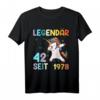 42. Geburtstag Frau T-Shirt - Lustiges Einhorn Geschenk für Damen, Jahrgang 1978, Party Deko & Überraschungsidee