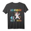 42. Geburtstag Frau T-Shirt - Lustiges Einhorn Geschenk für Damen, Jahrgang 1978, Party Deko & Überraschungsidee