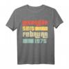 Legendär Seit Februar 1975 Geboren - Vintage Geburtstag T-Shirt für Damen und Herren, perfekte Geschenkidee für den Jahrgang 1975