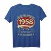 65. Geburtstag T-Shirt 1958 – Lustiges Retro Outfit für Männer, die stolz auf ihr Geburtsjahr sind