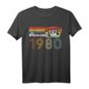 Jahrgang 1980 Awesome since 1980 Retro Vintage Geburtstag T-Shirt – Perfektes Geschenk für Nostalgie-Fans & Geburtstagsdeko für Damen & Herren