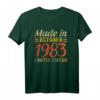 Lustiges T-Shirt zum 37. Geburtstag Jahrgang 1983 Oktober - Vintage Geschenkidee für Männer, Frauen, Familie & Freunde