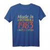 Lustiges T-Shirt zum 37. Geburtstag Jahrgang 1983 Oktober - Vintage Geschenkidee für Männer, Frauen, Familie & Freunde