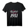 Damen Bezaubernd Seit 1981 Vintage T-Shirt zum 41. Geburtstag – Lustiges Geschenk für Frauen, Mädchen und Geburtstagspartys