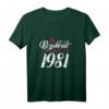 Damen Bezaubernd Seit 1981 Vintage T-Shirt zum 41. Geburtstag – Lustiges Geschenk für Frauen, Mädchen und Geburtstagspartys