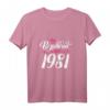 Damen Bezaubernd Seit 1981 Vintage T-Shirt zum 41. Geburtstag – Lustiges Geschenk für Frauen, Mädchen und Geburtstagspartys