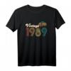 30. Geburtstag Geschenk - Vintage T-Shirt Jahrgang '89 für Männer und Frauen, ideal für Party & Jubiläum