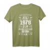 Lustiges T-Shirt zum 44. Geburtstag Jahrgang 1978 Juli - Vintage-Style Geschenk für Männer und Frauen