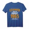 Legenden Sind Im Januar 1965 Geboren - Vintage Geburtstags T-Shirt für Männer & Frauen, Originelles Geschenk zum 1965er Jahrgang