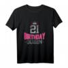 Damen 21. Geburtstag Geschenk Jahrgang 2001 - Birthday Queen Krone T-Shirt für Frauen, Mama, Oma und Freundinnen zum 21. Geburtstag