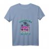 Damen 47. Geburtstag Vintage 1973 T-Shirt mit V-Ausschnitt – Retro Geschenk für Mann und Frau, Geburtstagsspruch mit Palmen & Ghettoblaster