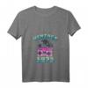 Damen 47. Geburtstag Vintage 1973 T-Shirt mit V-Ausschnitt – Retro Geschenk für Mann und Frau, Geburtstagsspruch mit Palmen & Ghettoblaster