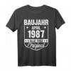 Baujahr April 1987 Vintage Mann Frau 35. Geburtstag T-Shirt - Lustiges Geschenk zum 35. Geburtstag für Damen und Herren