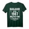 Baujahr April 1987 Vintage Mann Frau 35. Geburtstag T-Shirt - Lustiges Geschenk zum 35. Geburtstag für Damen und Herren