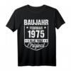 Baujahr Februar 1975 Vintage Mann Frau 47. Geburtstag T-Shirt – Lustiges Geburtstagsgeschenk für Männer und Frauen mit Jahrgang 1975
